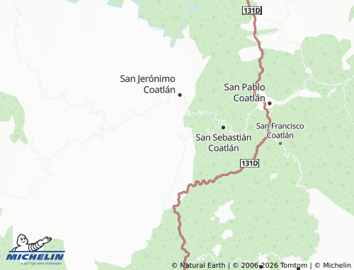 Mapa MICHELIN Santo Domingo Coatlán - ViaMichelin