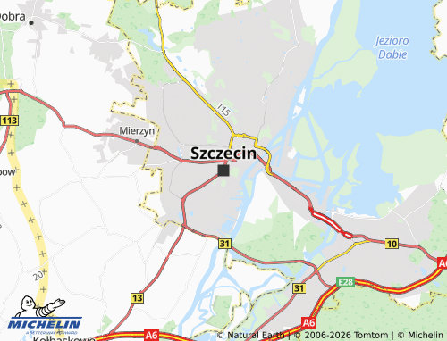 Kaart MICHELIN Szczecin - ViaMichelin