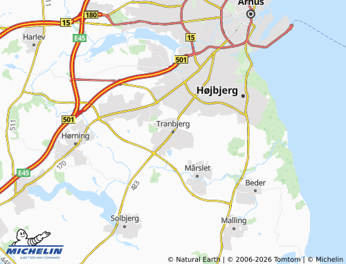 Mapa MICHELIN Tranbjerg - ViaMichelin