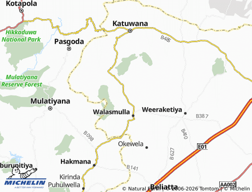 MICHELIN-Landkarte Ethpitiya - ViaMichelin