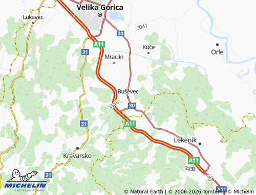 Carte MICHELIN Buševec - ViaMichelin