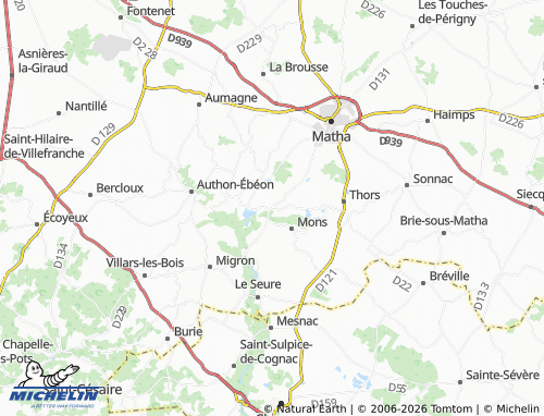 Mapa MICHELIN Prignac - ViaMichelin