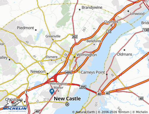 Mapa MICHELIN Wilmington - ViaMichelin