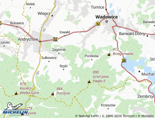 MICHELIN Kaczyna map - ViaMichelin
