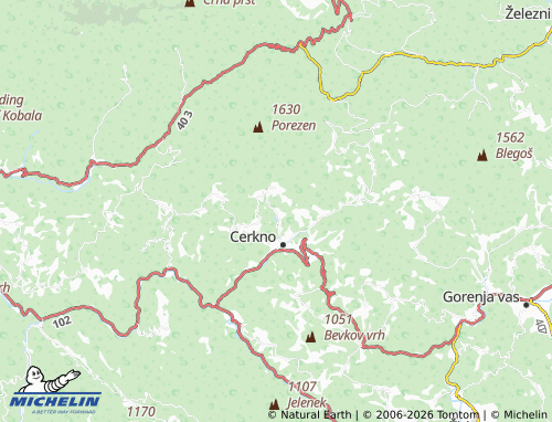 Mapa MICHELIN Trebenče - ViaMichelin