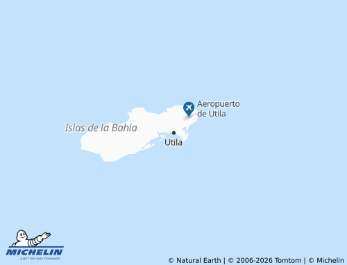 MICHELIN Utila map - ViaMichelin