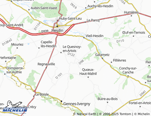 MICHELIN Vacqueriette-Erquières map - ViaMichelin