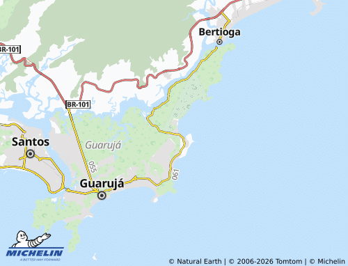 Mapa MICHELIN Praia Perequê - ViaMichelin