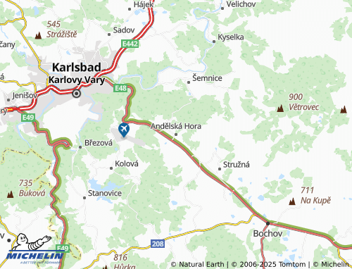 MICHELIN Andělská Hora map - ViaMichelin
