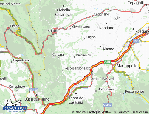 Mapa MICHELIN Pietranico - ViaMichelin