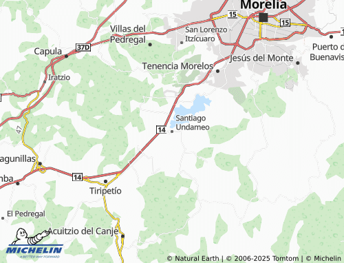MICHELIN Santiago Undameo map - ViaMichelin
