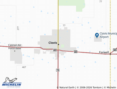 Kaart MICHELIN Clovis - ViaMichelin