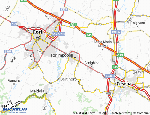 MICHELIN Forlimpopoli map - ViaMichelin