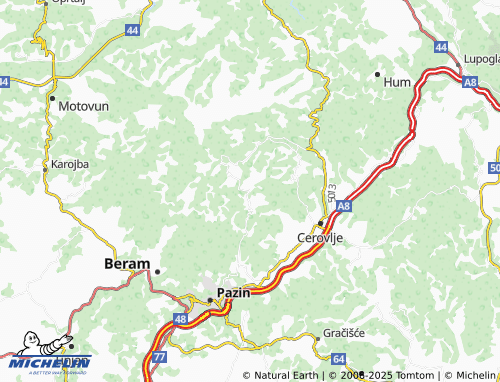 MICHELIN-Landkarte Butoniga - ViaMichelin