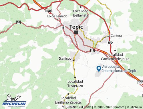MICHELIN-Landkarte Colinas de Xalisco - ViaMichelin