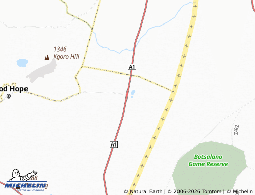 MICHELIN Pitsane map - ViaMichelin
