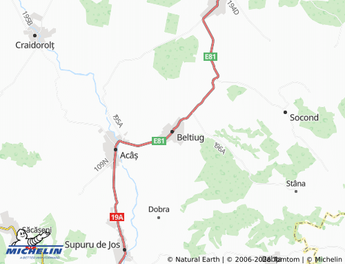 MICHELIN Beltiug map - ViaMichelin