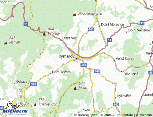 MICHELIN Rýmařov map - ViaMichelin