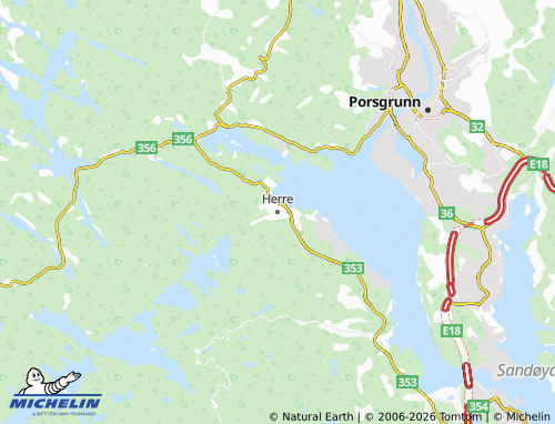 Mapa MICHELIN Herre - ViaMichelin