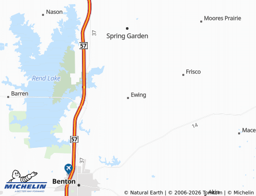 Mapa MICHELIN Ewing - ViaMichelin