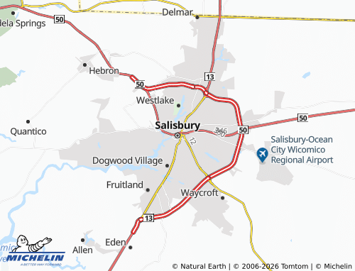Carte MICHELIN Salisbury - ViaMichelin