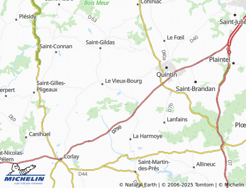 Carte MICHELIN Saint-Bihy - ViaMichelin