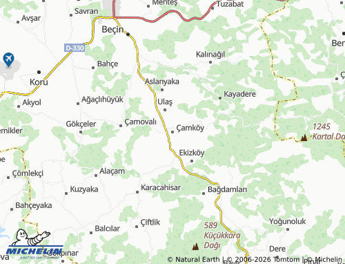 MICHELIN Çamköy map - ViaMichelin