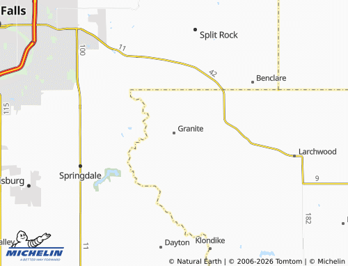 Mappa MICHELIN Granite - ViaMichelin