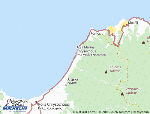 Mapa MICHELIN Agia Marina Chrysochous - ViaMichelin
