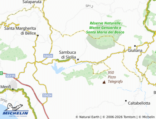 Carte MICHELIN Sambuca di Sicilia - ViaMichelin