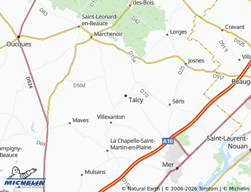MICHELIN Talcy map - ViaMichelin