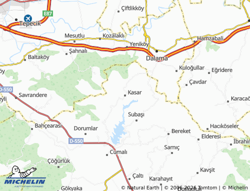 MICHELIN Kasar map - ViaMichelin
