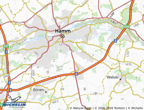 MICHELIN Berge map - ViaMichelin