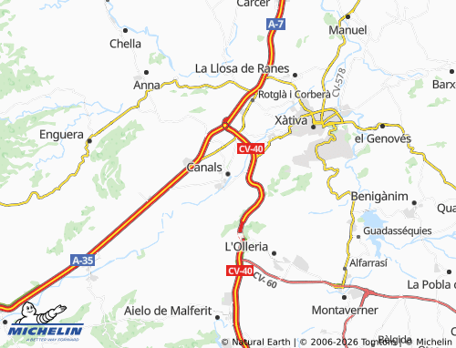 Mappa MICHELIN Canals - ViaMichelin