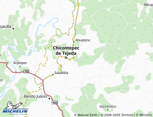 Mapa MICHELIN Tepetzintla - ViaMichelin