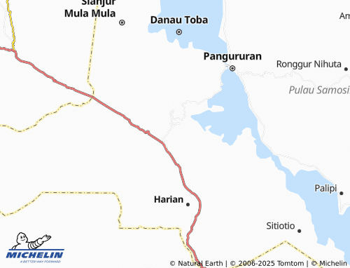 MICHELIN Sosor Dolok map - ViaMichelin
