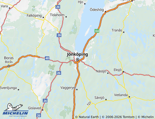 MICHELIN-Landkarte Jönköping - ViaMichelin