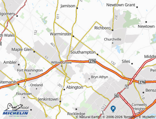 Mappa MICHELIN Upper Moreland - ViaMichelin