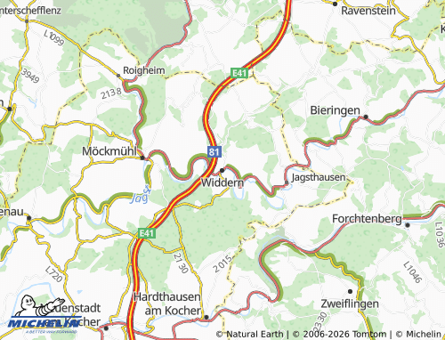 Mapa MICHELIN Widdern - ViaMichelin