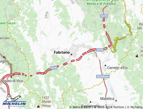 Kaart MICHELIN Fabriano - ViaMichelin