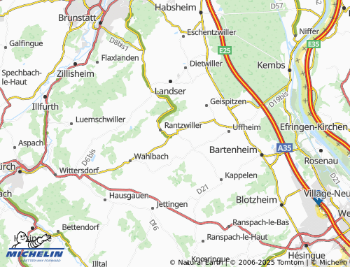 Carte MICHELIN Kœtzingue - ViaMichelin