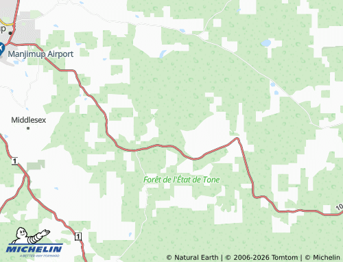 MICHELIN Dingup map - ViaMichelin