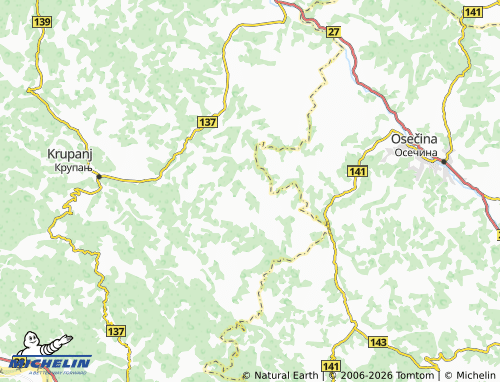 Mapa MICHELIN Vrbić - ViaMichelin