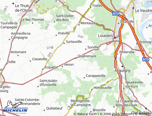 MICHELIN Quatremare map - ViaMichelin