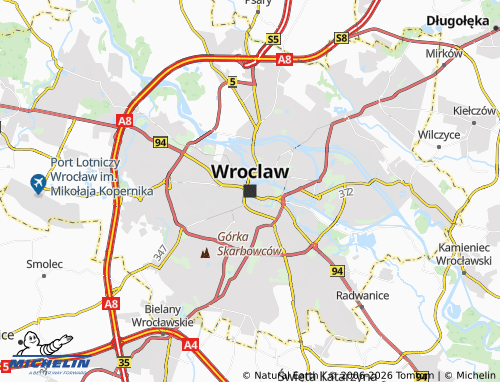 MICHELIN Wroclaw map - ViaMichelin