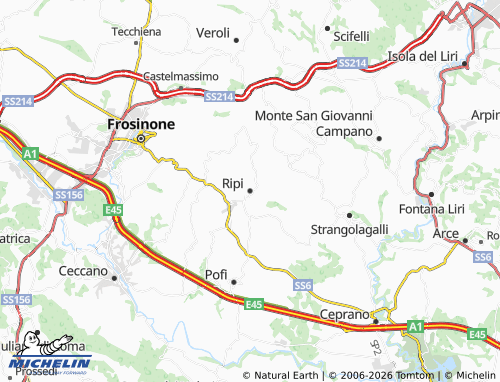 MICHELIN Ripi map - ViaMichelin