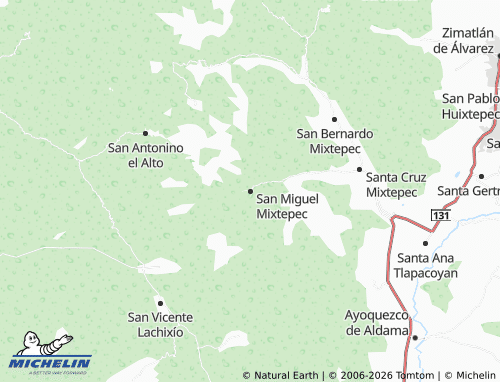 Mapa MICHELIN San Miguel Mixtepec - ViaMichelin