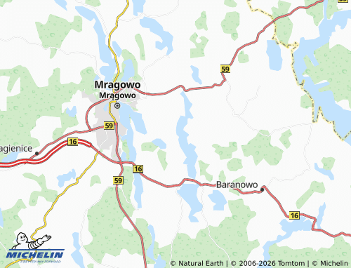 MICHELIN-Landkarte Czerwonki - ViaMichelin