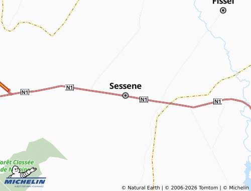 Kaart MICHELIN Sessene - ViaMichelin