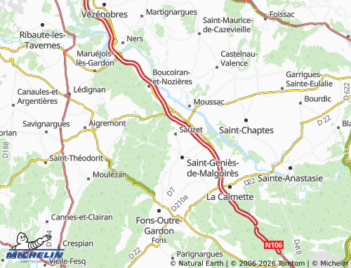 Mappa MICHELIN Sauzet - ViaMichelin